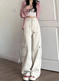 KYLETHOMASW  -  American Vintage Jeans Women Streetwear Casual High Waist Denim Pants New Spring Fashion High Street Baggy Cargo Trousers