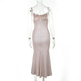 KYLETHOMASW  -  American Spice Girl Dress Temperament Dress Skinny New Sequins Sexy Pure Fish Tail Slim Suspender Dress