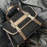 KYLETHOMASW  -  Vintage Maillard Students Hand Briefcase Bag Women Suede Large Capacity Backpack Fashion Y2K Casual Preppy Mochilas Mujer Chic