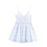 KYLETHOMASW  -  New Women Sexy Sling Floral Embroidery Dress Thin Straps V Neck A-line Mini Casual Summer Dresses Beach Vestidos