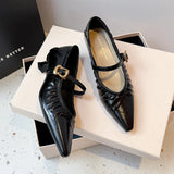 KYLETHOMASW  -  Pointed Toe High Heels Women Mary Jane Shoes Sexy Sandals 2025 Summer New Luxury Dress Shallow Shoes Fashion Pumps Mujer Zapatos