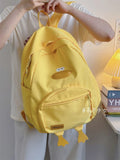 KYLETHOMASW  -  Sweet Cute Kawaii Duck Mochila Japanese Ins Bag Student Mochilas Mujer Teenage Girls Bolsas Zipper Bags for Woman Backpack