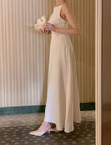 KYLETHOMASW  -  Elegant Spaghetti Straps Champagne Wedding Guest Dress Spring Summer Casual A-line Midi Dresses Evening Party Korea Vestido Muje