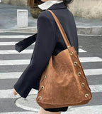 KYLETHOMASW  -  High-capacity Frosted Bandage Shoulder Bags Office Lady Vintage Simple Women Handbags Y2k Aesthetic Fashion Punk Underarm Bag