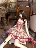 KYLETHOMASW  -  French Vintage Sweet Floral Long Dresses 2026 Spring Summer New Lace Countryside Princess Mini Dress Fairy Causal Party Outfits