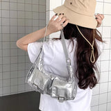 KYLETHOMASW  -  Streetwear Fashion Chic Underarm Bag Vintage Y2k Aesthetic Pockets Shoulder Bags Women Solid All Match Purses and Handbags