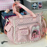 KYLETHOMASW  -  Lace Polka Dot Ita Bag Underarm Shoulder Bags Sweet Student Bolsa Shopper Bolsas Feminina High Capaci Sac Femme Bolsos mujer