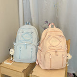 KYLETHOMASW  -  Women's Large Capacity Drawstring Backpack Female Fresh Aesthetic Daily School Book Bag New Fashion Trend Back Pack