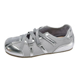 KYLETHOMASW  -  New Spring Mary Jane Cross Strap Flats Shoes Women Fashion Elegant Round Toe Ladies Comfort Soft Sole Ballerinas Shoes