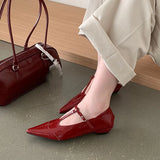 KYLETHOMASW  -  New Spring Fashion Non-Slip Women Mary Janes Flats Shoes Comfort Footwear  Pointed Toe Female Buckle T-Strap Ladies Flats Shoes