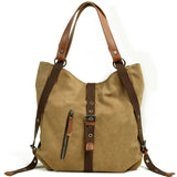 KYLETHOMASW  -  Women Casual Canvas Backpack Multi Function Female Shoulder Bags Portable Travel Backpacks Students School Bag Sac A Dos Bagpack