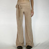 KYLETHOMASW  -  Skin tone, low waist, three-dimensional bow tie, wide leg pants, temperament, velvet drape, casual pants
