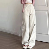 KYLETHOMASW  -  American Vintage Jeans Women Streetwear Casual High Waist Denim Pants New Spring Fashion High Street Baggy Cargo Trousers