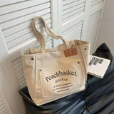 KYLETHOMASW  -  Fashion One-shoulder Women's Bag Canvas Casual High-quality Texture Tote Bag Students Class Commuting Bag Large-Capacity Bag