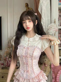 KYLTHOMASW  -  Pure Desire Hot Girl Little Waist French Style Polka Dot Slimming Chiffon Corset