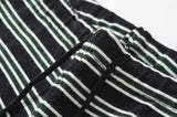 KYLETHOMASW  -  Vintage Striped Knit Shorts Women Drawstring Low Waist Casual Summer Wear