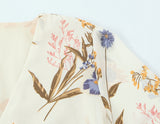 KYLETHOMASW  -  New Women Floral Print Casual Summer Wrap Dress Cross V Neck A-line Short Robe French Style Holiday Dresses
