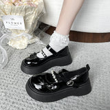 KYLETHOMASW  -  Black Super High Heels Mary Jane Shoes Women Goth Chunky Platform Pumps Woman Plus Size Ankle Buckle Party Lolita Shoes
