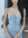 KYLETHOMASW  -  Chicly Sweet Ladies Sexy Slim Woman Dress Fashion Sleeveless Floral Dresses Female French New Summer Vacation Women Dress