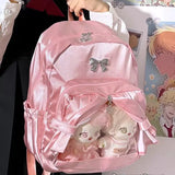 KYLETHOMASW  -  Large Capacity Doll Show Ita Mochila Transparent Mochilas Mujer Kawaii School Bag Student Bow Backpack Funny Nylon Bolsos