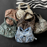 KYLETHOMASW  -  Y2k Vintage Shoulder Bag for Women Gothic Fashion Tie-dye Tote Bag Aesthetic Large Capacity Luxury Designer Female Handbag