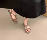 KYLETHOMASW  -  Summer New Fashion Versatile Flip Toe Soft Sole Sandals Women's Outer Wear Soft Sole Non-slip Beach Strap Sandals