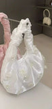 KYLETHOMASW  -  Summer New Sweet Three-dimensional Flower Bead Shoulder Bag Embroidery Mesh Handbag