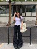 KYLETHOMASW  -  Y2k Vintage Streetwear Wide Leg Pants Women American Retro Female Grunge Casual Fashion Loose Trousers Summer 2024