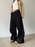 Kylethomasw Y2k Denim Low Waist Jeans Women Harajuku Wide Leg Baggy Pants High Street Oversize American Retro Cargo Trousers Grunge