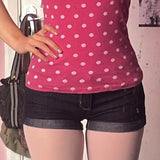 KYLETHOMASW  -  Y2k Clothes T Shirt For Women Japanese Style Polka Dot Spring Summer Ropa De Mujer Vintage Versatile Short Tees