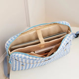 KYLETHOMASW  -  Women Y2k Aesthetic Kawaii Sweet Backpacks Contrast Color Plaid 16 Inch Laptop Bags Fashion Casual Preppy Schoolbags Japanese