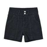 KYLETHOMASW  -  New Summer Women High Waist Wide Leg Denim Shorts Casual Solid Straight Short Jeans Variety Pants Korean Fashion Streetwear