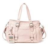 KYLETHOMASW  -  Y2k Faux Leather Tote Handbag Multi Buckle Rivet Shoulder Bag Large Capacity Casual Ladies Crossbody Bag Daily Travel Work Purse
