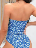KYLETHOMASW  -  Women‘s Digital Floral Print One Piece Swimsuit Ditsy Floral Bathing Suit Tummy Control Ruched Summer Beachwear Holiday