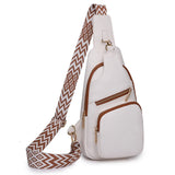 KYLETHOMASW  -  Retro PU Leather Satchel Bag Women's Solid Color Shoulder Bag Multi Pocket Casual Chest Bag Ladies All-Match Crossbody Bags