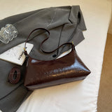 KYLETHOMASW  -  Vintage Small PU Leather Solid Color Shoulder Bags for Women Crossbody Bag Winter Luxury Designer Simple Handbags