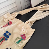 KYLETHOMASW  -  Y2k Aesthetic Floral Embroidery Shoulder Bags Korean Fashion Casual Streetwear Handbags Office Lady All Match Underarm Bag Women
