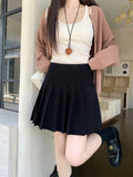 KYLETHOMASW  -  2024 Knitted Skirts Casual Women Sexy Streetwear Gentle High Waist Loose Daily Solid Pleated Slim New Autumn