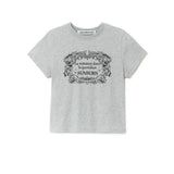 KYLETHOMASW  -  Letter Print O-neck Slim Fit T-shirts Summer New White Top for Women Y2k Grunge Short Sleeve All-match Tee Shirt