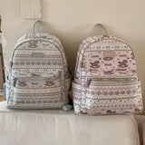 KYLETHOMASW  -  Korean Sweet Kawaii Preppy Backpack Y2k Aesthetic Cartoon Printing Schoolbag Fashion Women Travel Backpacks for College Students
