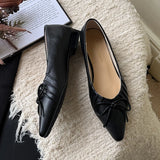 KYLETHOMASW  -  Fashion Pointed Toe Women Flats with Shoes Soft Butterfly-Knot Female Slip on Footwear Shallow Ladies Flats Shoes