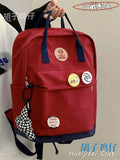 KYLETHOMASW  -  Schoolbag Female High School Students Retro Contrast College Style School Junior Students Casaul Laptop Backpack Girls