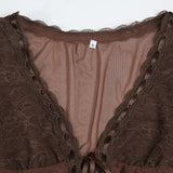 KYLETHOMASW  -  Retro V-neck lace border cardigan hot and spicy light cooked style thin cut see through long sleeved sunscreen jacket