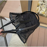 KYLETHOMASW  -  Brand Mesh Bucket Tote Bag Hollow Vegetable Basket Handbag Large Capacity Shoulder Messenger Bag Underarm Bag Fashion Women' Bag