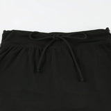 KYLETHOMASW  -  Women's basic solid color low waist elastic drawstring A-line hip bag skirt side slit spicy girl casual sports pants skirt