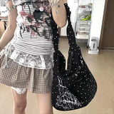 KYLETHOMASW  -  Y2k Polka Dot Print Tote Bags for Woman Large-capacity Shopping Sac Femme Shoulder Underarm Bag Bolsos mujer Bolsas Bolsa