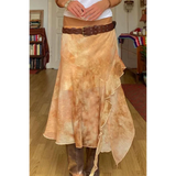 KYLETHOMASW  -  Fashionable Retro Smudged Chiffon Skirt Ruffled Loose Loose Hanging Hot Girl Irregular