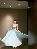 KYLETHOMASW  -  Women Elegant Fairy Mesh Evening Dresses Fashion Spaghetti Strap A-Line Party Dress Elegant Korean Slim Flared Holiday Vestidos
