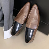 KYLETHOMASW  -  Retro Women Shoes Exquisite Soft Leather Flat Bottom Loafers for Woman Classic Britain Casual Shoes Designer Shoes Zapatos Mujer