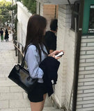 KYLETHOMASW  -  Korean Style Red Shoulder Bags Purse Women Versatile Pu Leather Y2k Handbag Ladies Large Capacity Underarm Bag